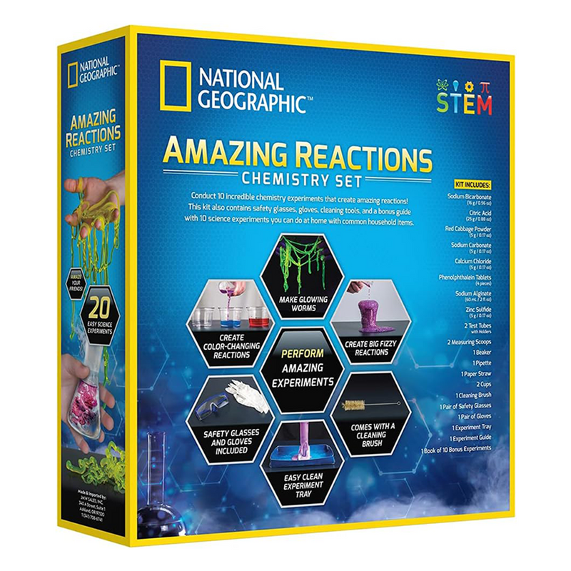 National Geographic Amazing Reactions Chemistry Set