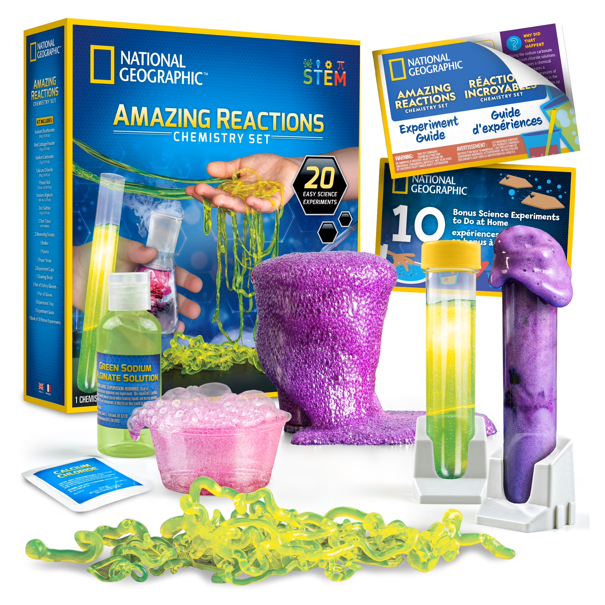 National Geographic Amazing Reactions Chemistry Set