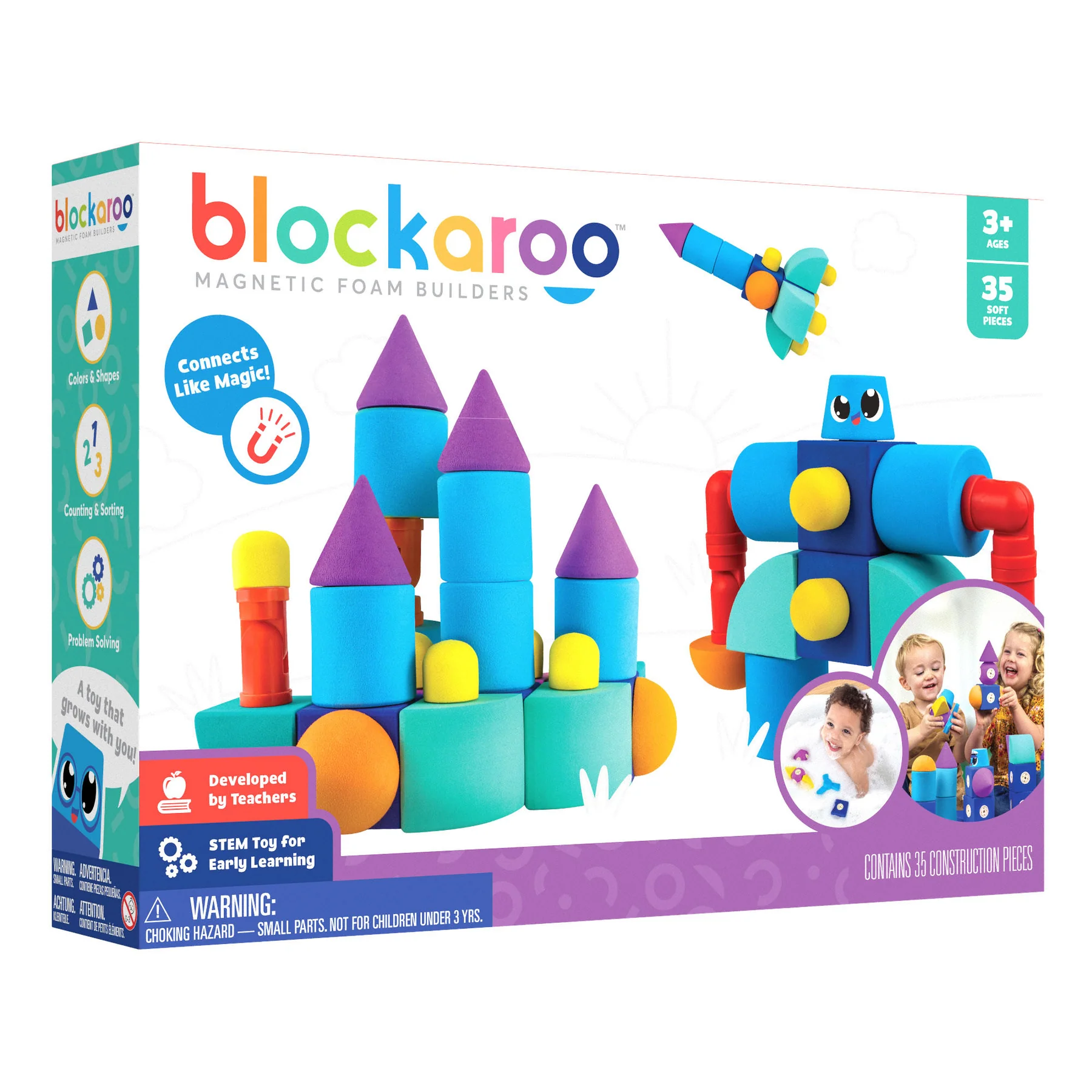 Blockaroo Magnetic Foam Builders - Castle